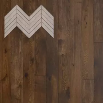Инженерная доска Lab Arte Chevron Французская елка рустик 400-337х110х14 мм Дуб Коньяк
