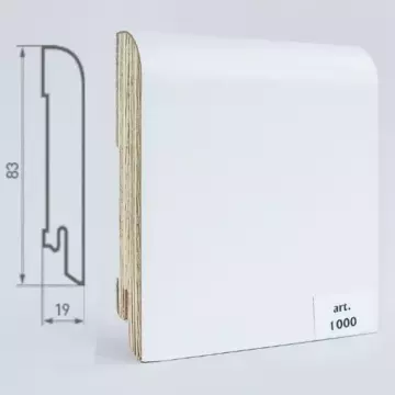 Плинтус Finitura Dekor Шпонированный 83х19 мм Дуб 1000